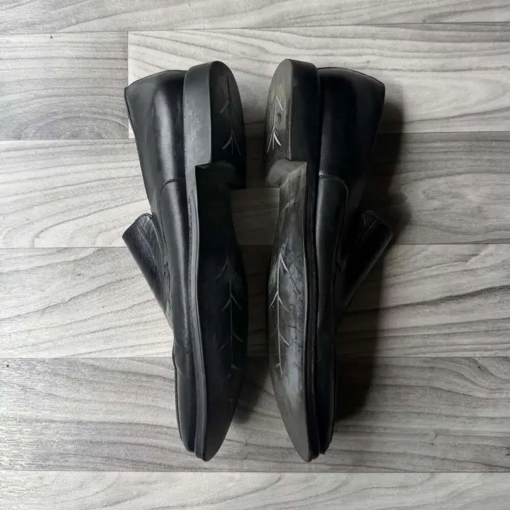 Bruno Magli Raging Black Leather Loafers Size 11